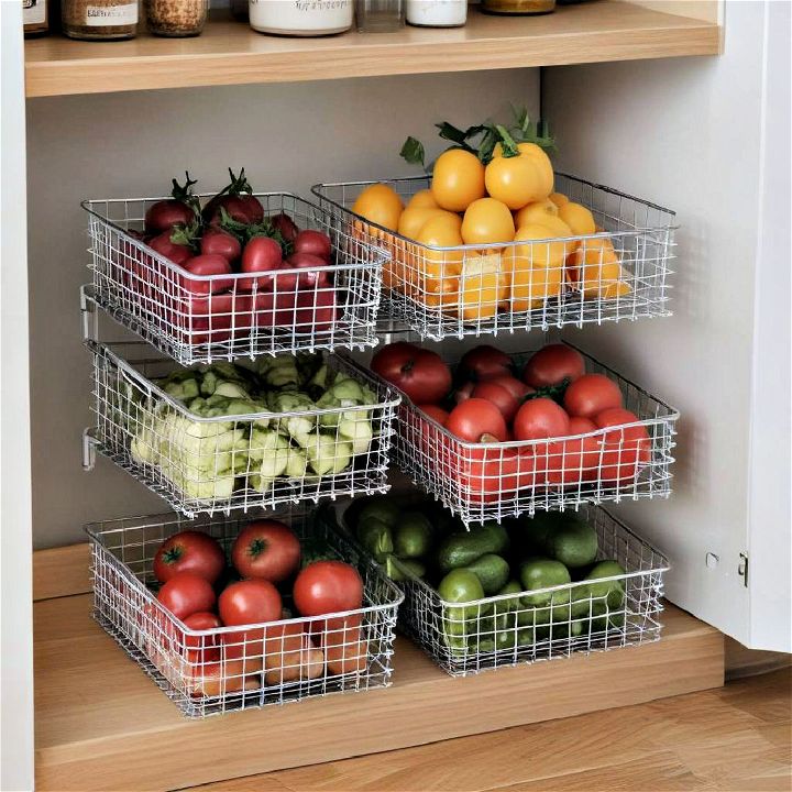 wire mesh baskets for pantry