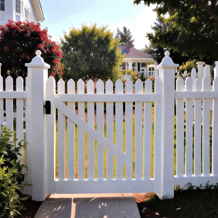 wooden picket fence gate