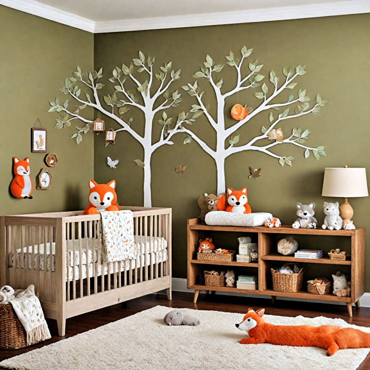 woodland creatures baby boy nursery