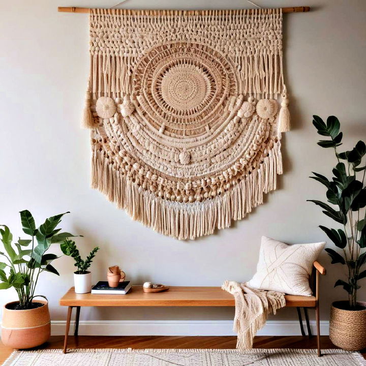 woven wall hangings living room