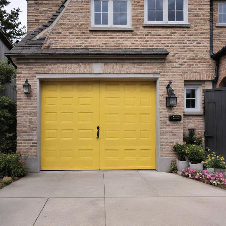 yellow garage doors