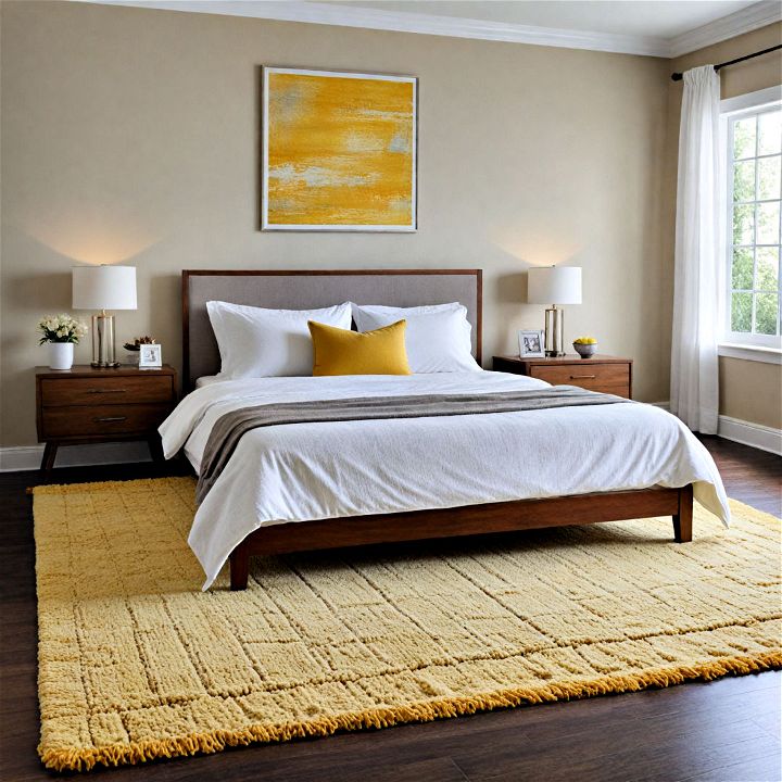 yellow rug for bedroom