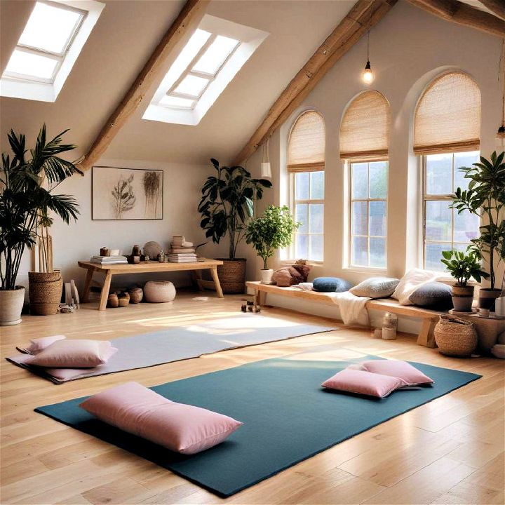 yoga and meditation space for relaxation