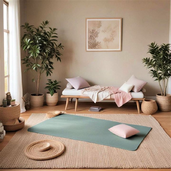 yoga and meditation space