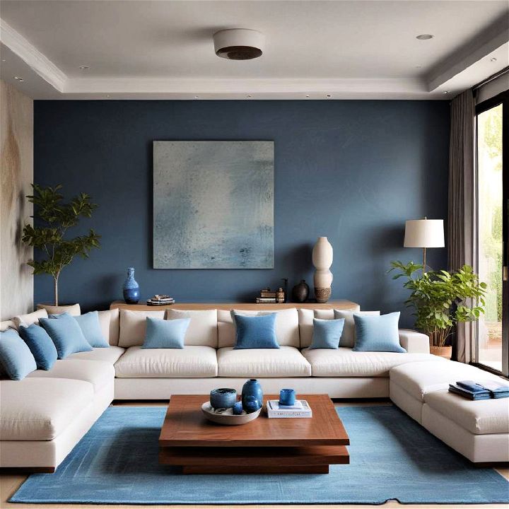 zen blue living room
