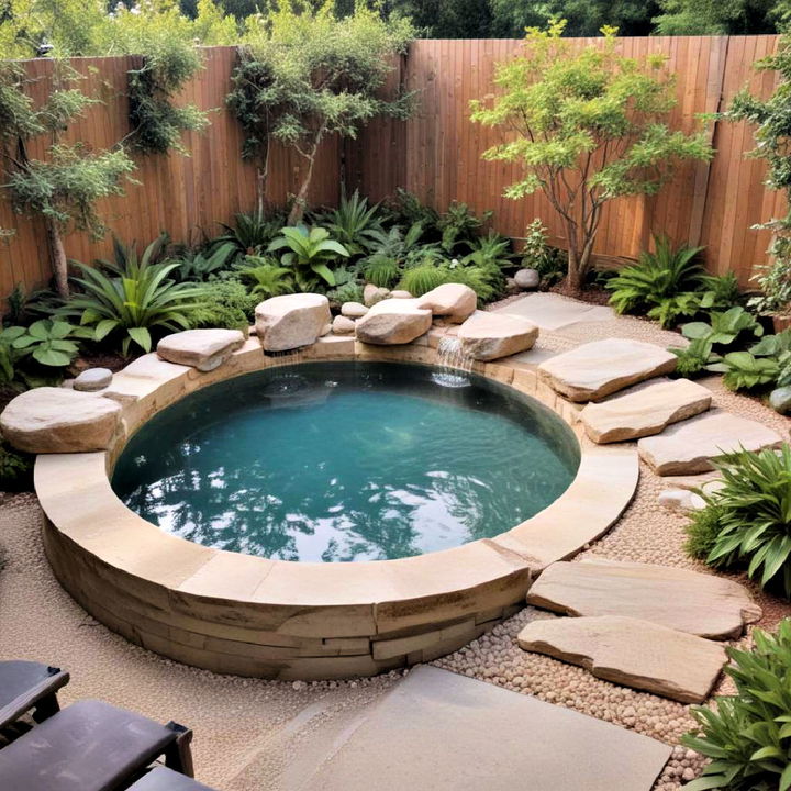 zen garden for above ground pool