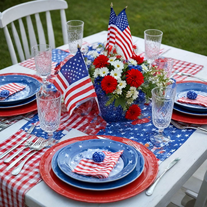 4th of july table setting
