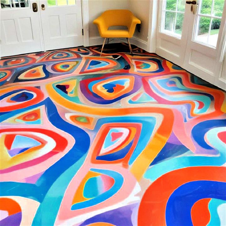 abstract art floor for studio