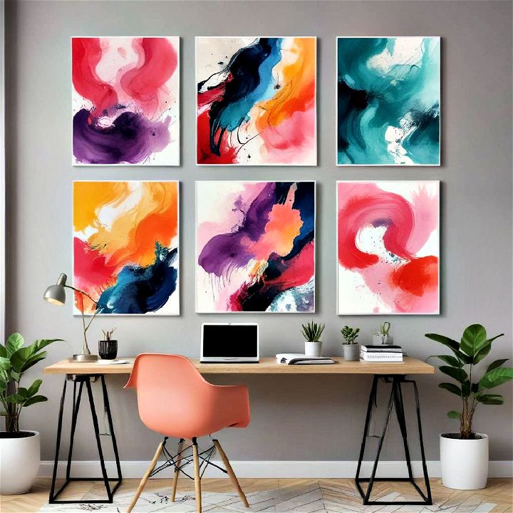 abstract art prints for office decor