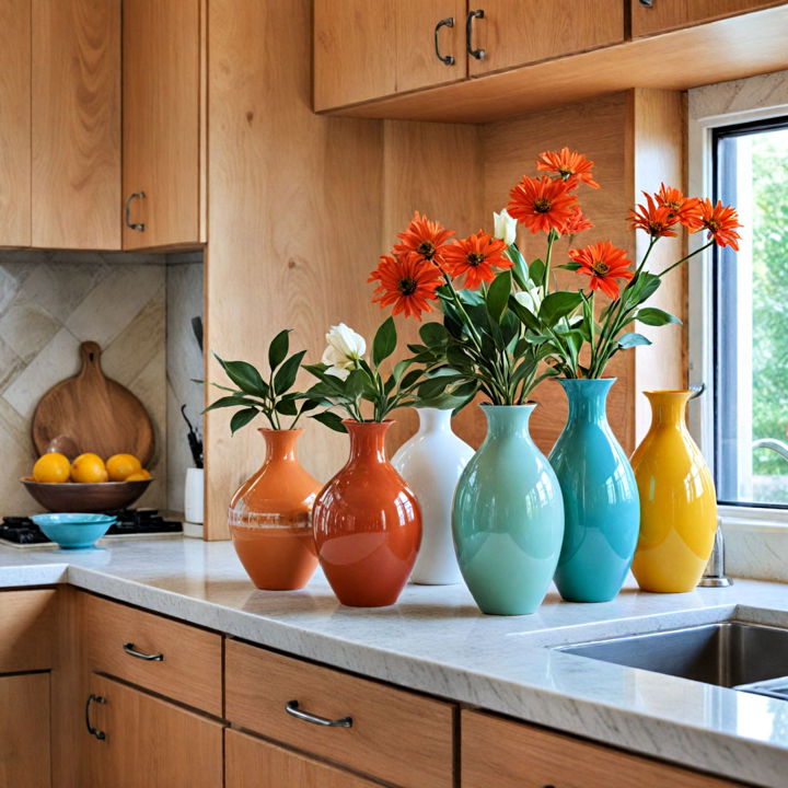 abstract vases for mid century modern kitchen