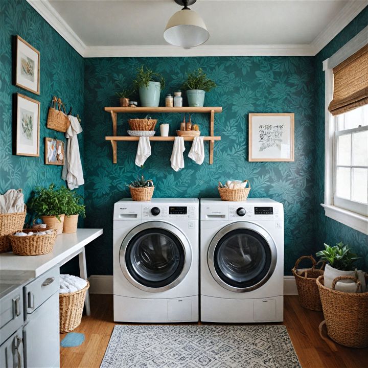 accent wall for laundry room