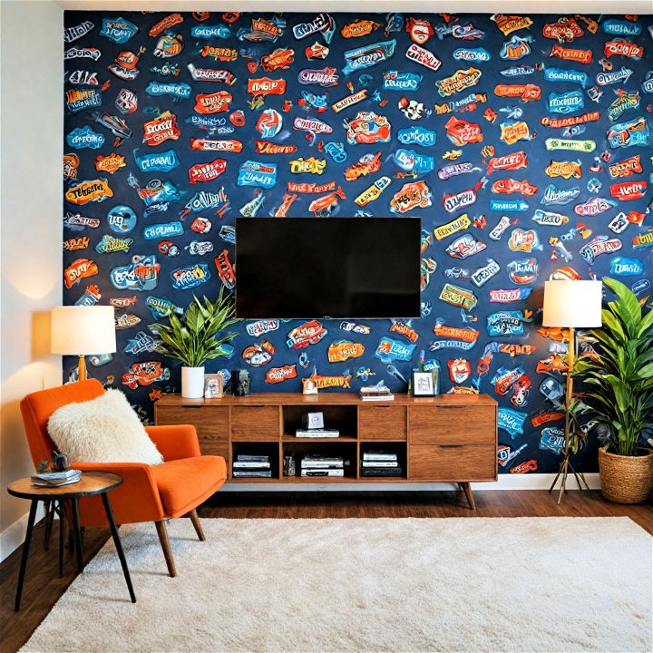 accent wall to draw attention