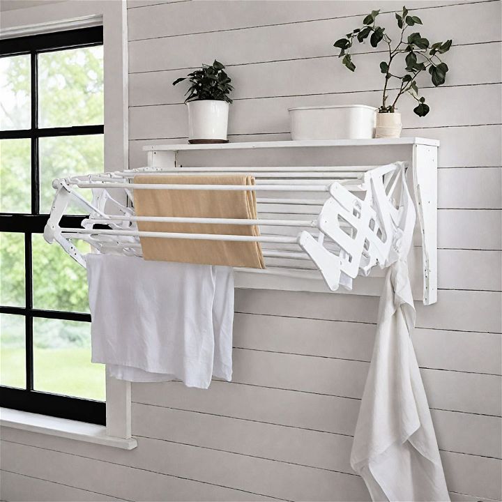 accordion drying rack for the laundry room