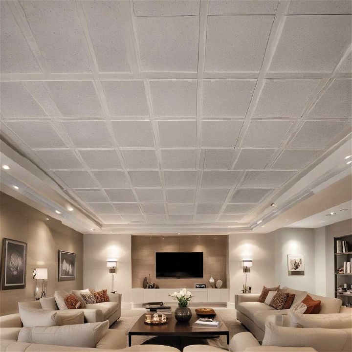 acoustic ceiling to absorb sound