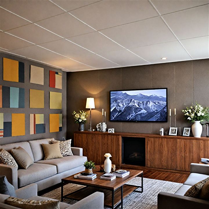 acoustic panels for a media room