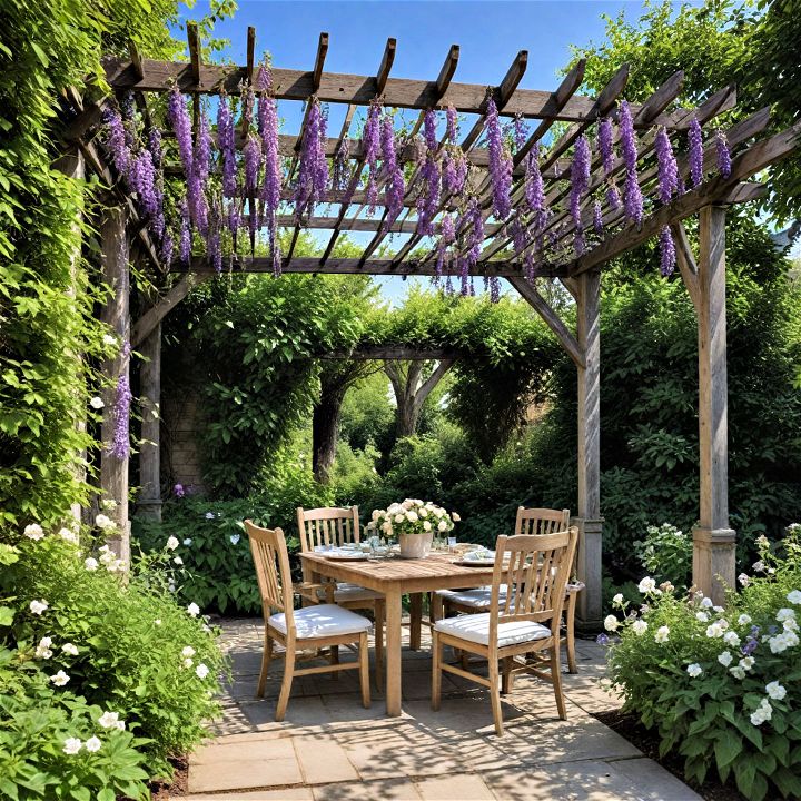 add a pergola in cottage garden