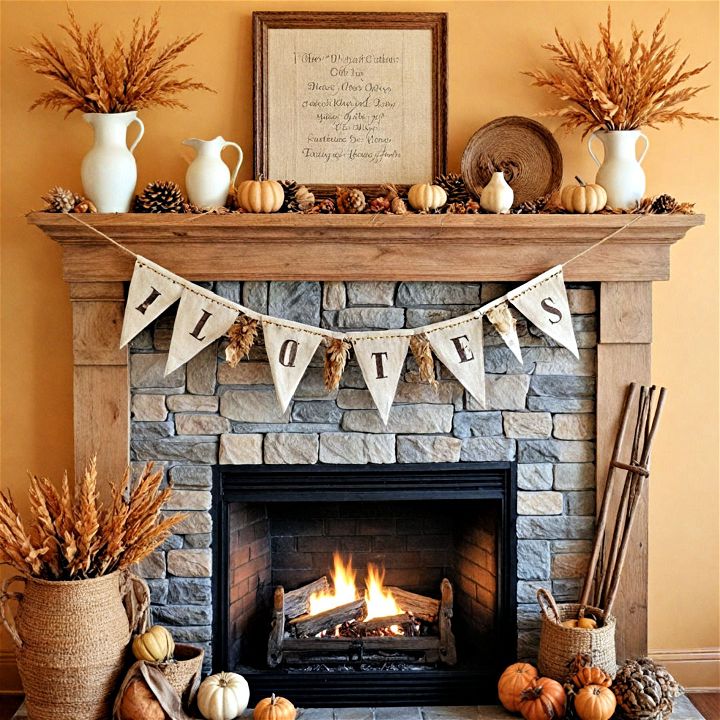 add a rustic element with burlap accents