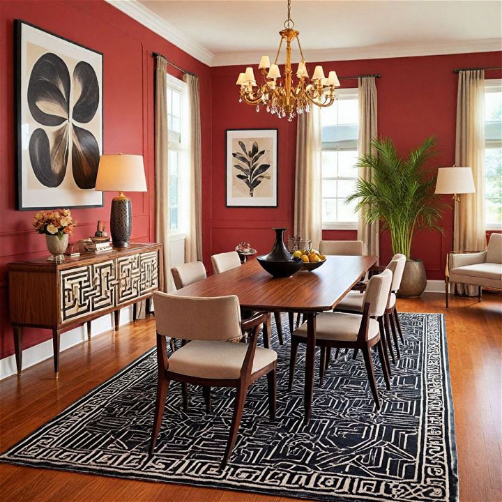 add comfort underfoot with patterned rug