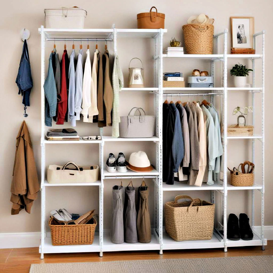 adjustable hall closet shelving unit