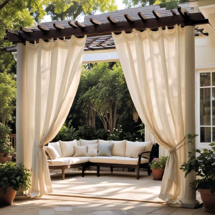 adjustable outdoor curtain shade