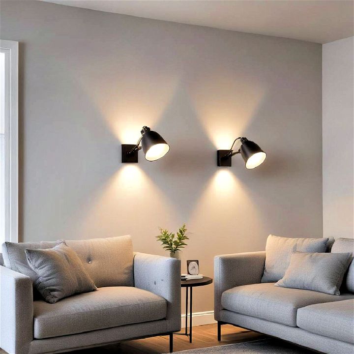 adjustable spotlights for living room wall