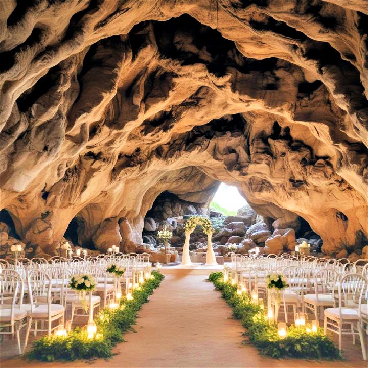 adventurous cave wedding ceremony