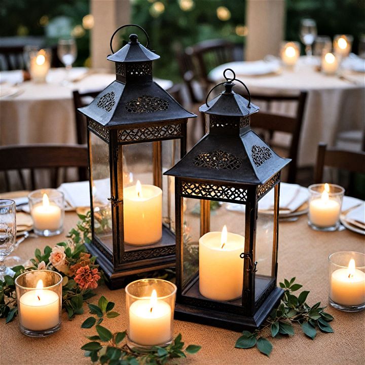 ambiance candles and lanterns