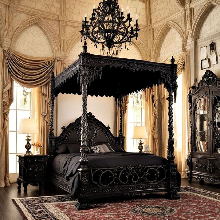ambiance gothic canopy bed