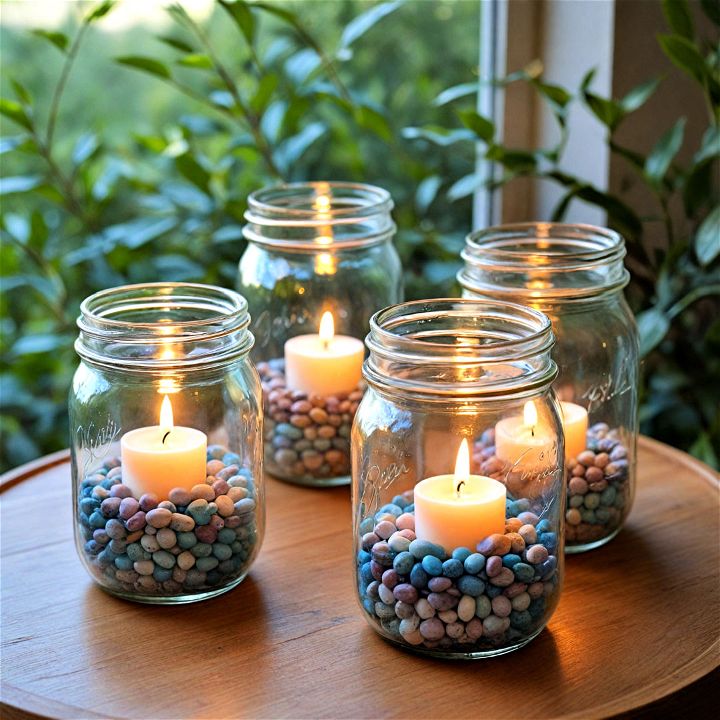 ambiance mason jars as candle holders
