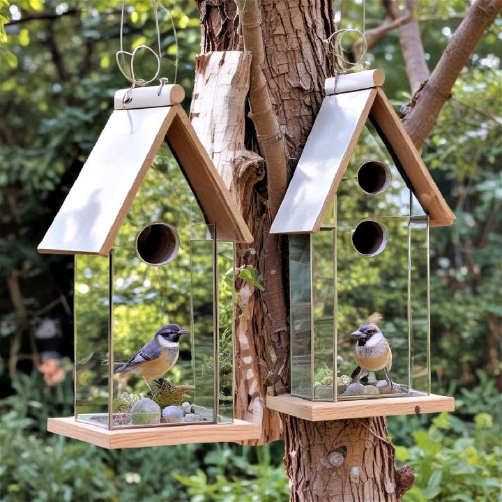 ambiance mirrored birdhouses