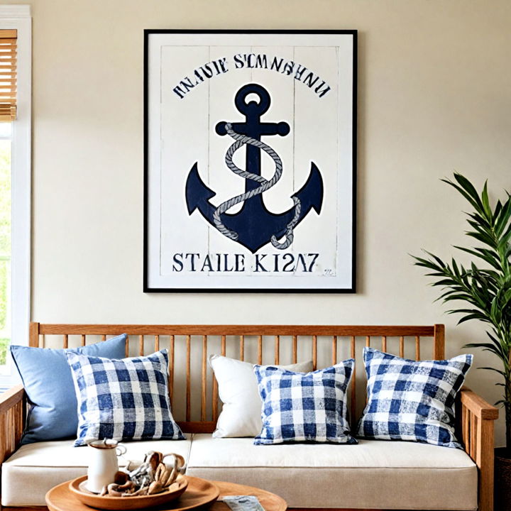 anchor themed nautical décor