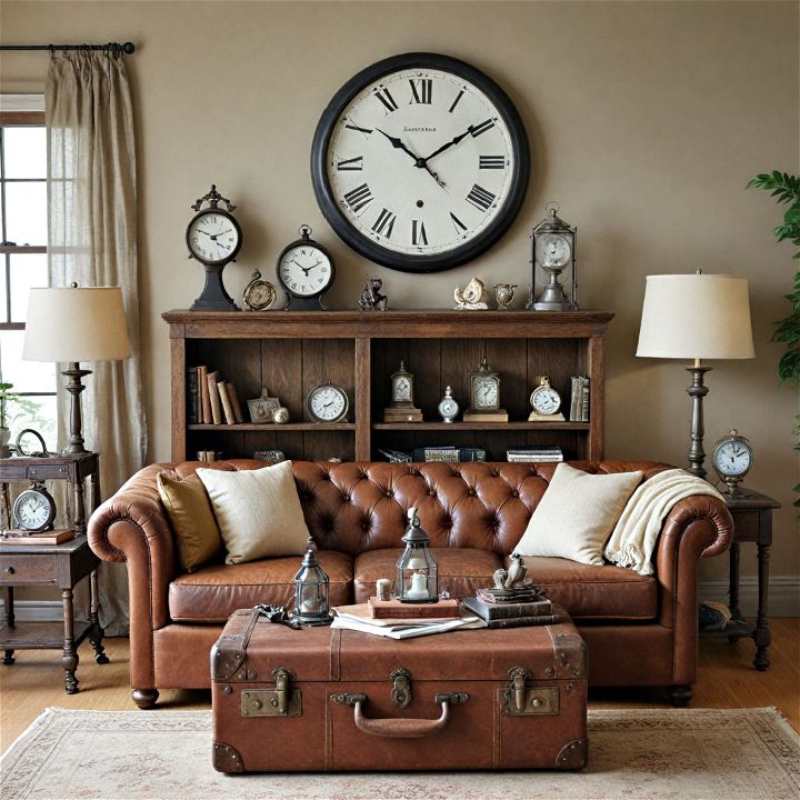 antique accessories for industrial living room