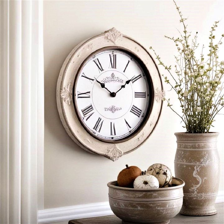 antique clock to create a focal point
