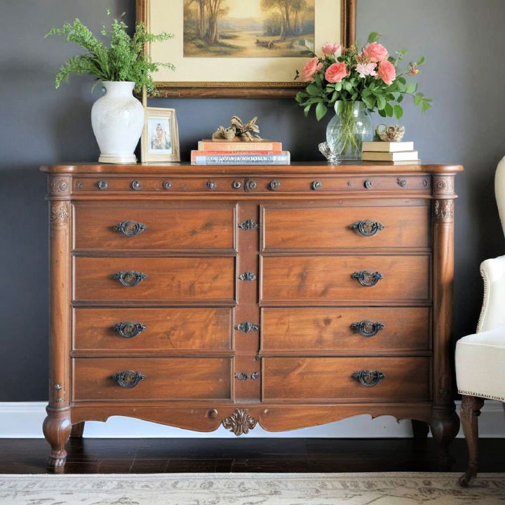 antique dresser for vintage decor