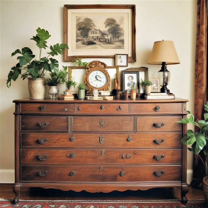 antique dresser from thrift store