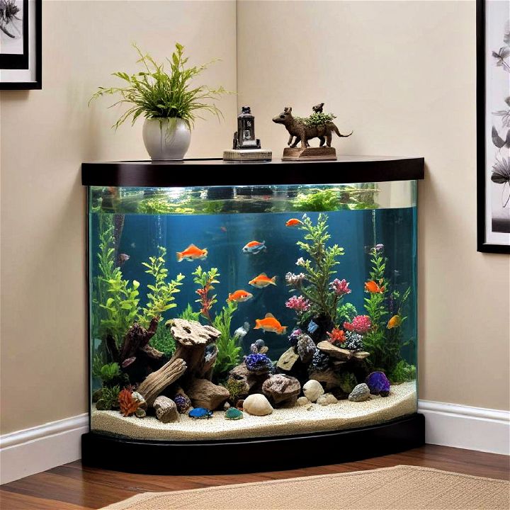 aquarium for corner decoration