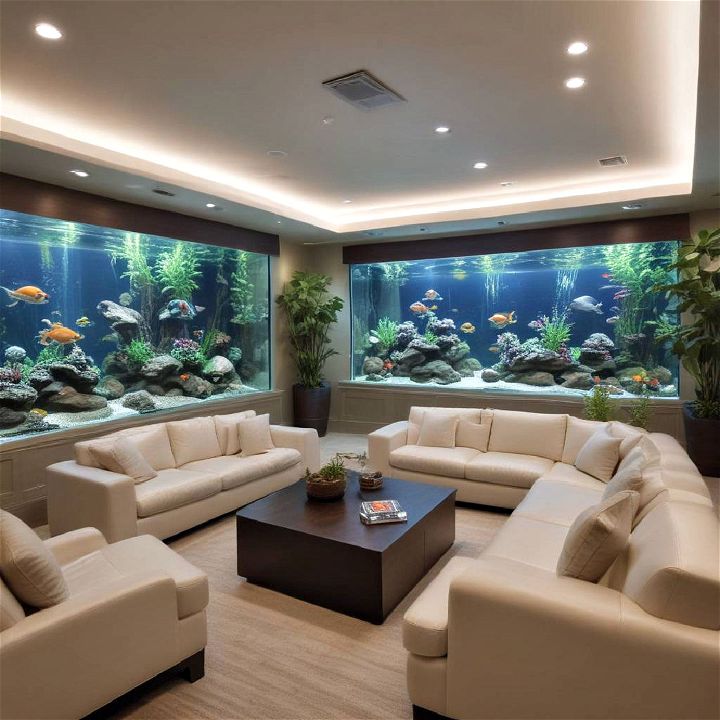 aquarium room for man cave