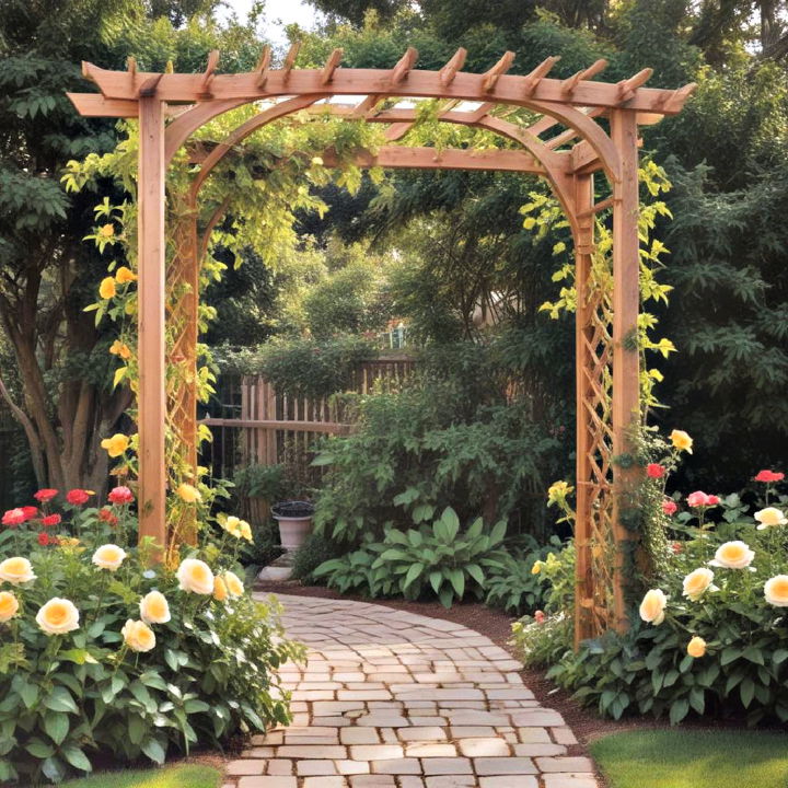 arbor trellis for privacy and elegance