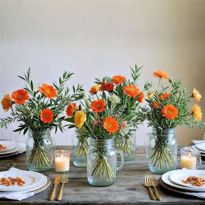 aromatic herb bouquet fall centerpiece