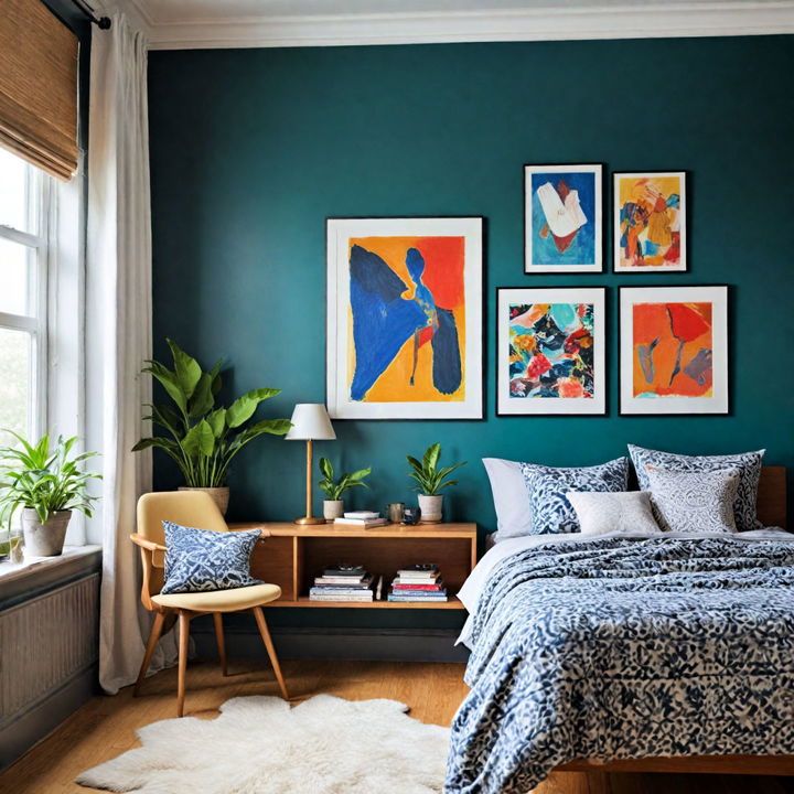 art focused bedroom design