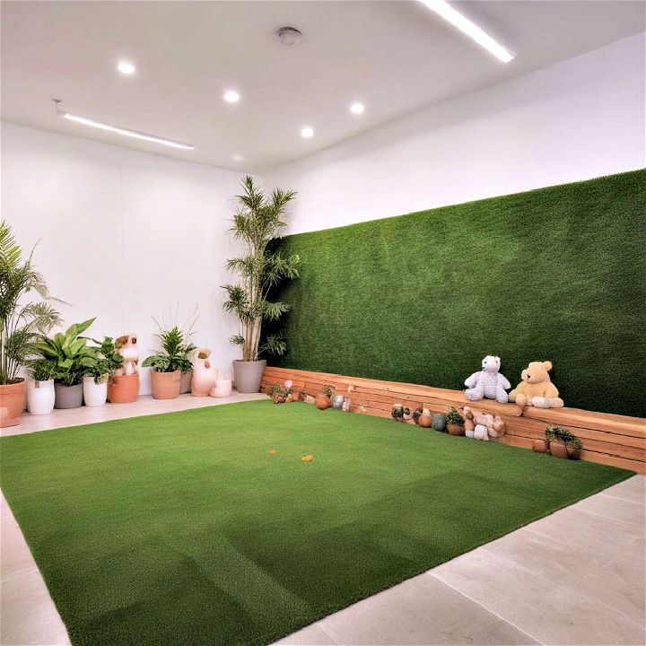 artificial grass wall for children’s play area