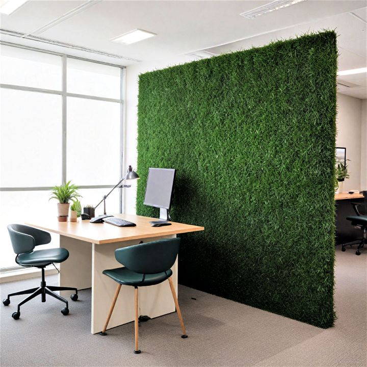 artificial grass wall office divider