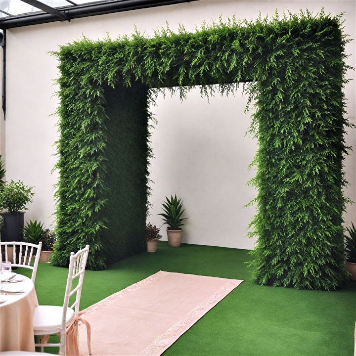 artificial grass wedding arch