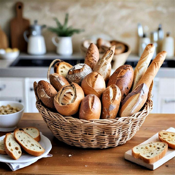 artisan bread basket centerpiece