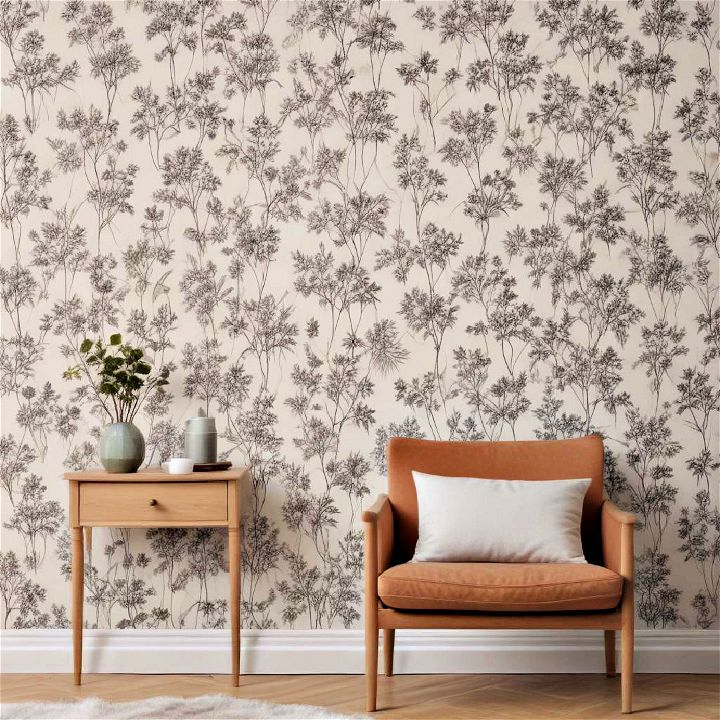 artistic botanical sketch wallpaper