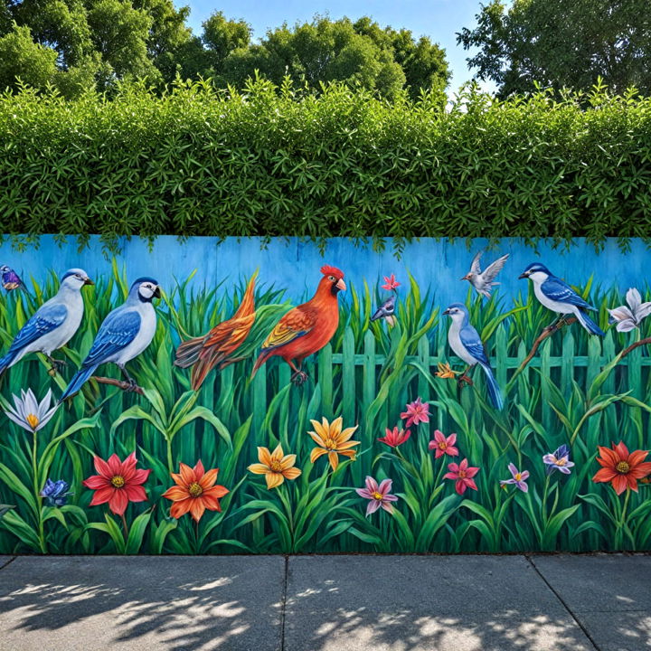 artistic mural fence painting