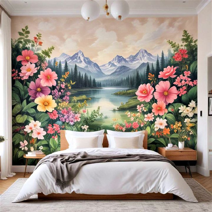 artistic murals for bedroom wall
