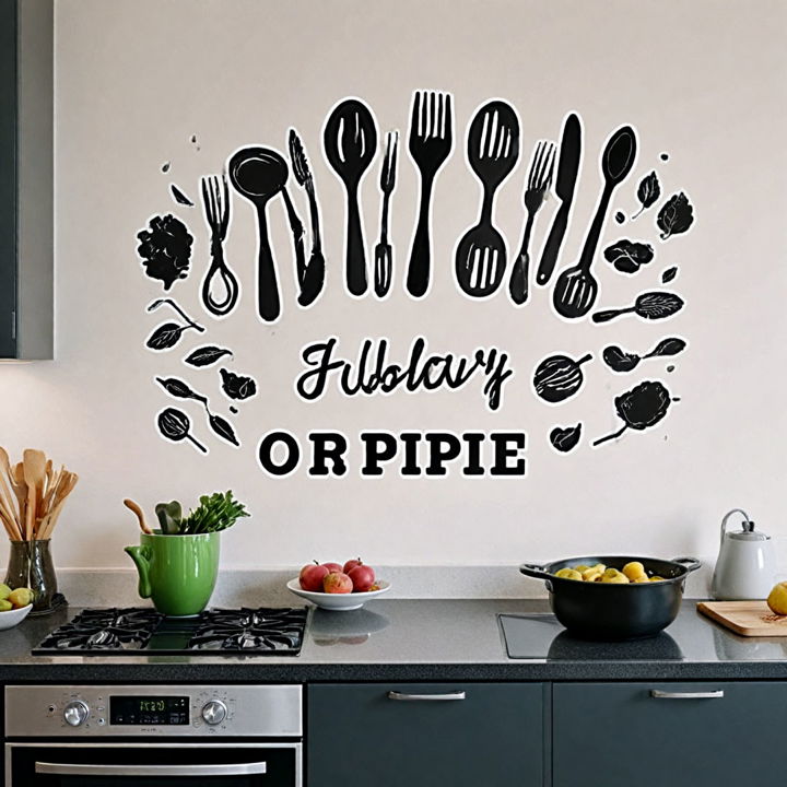artistic wall decals for kitchen