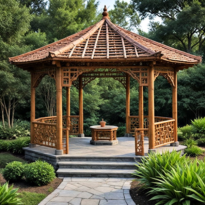 asian inspired gazebo to add an exotic flair