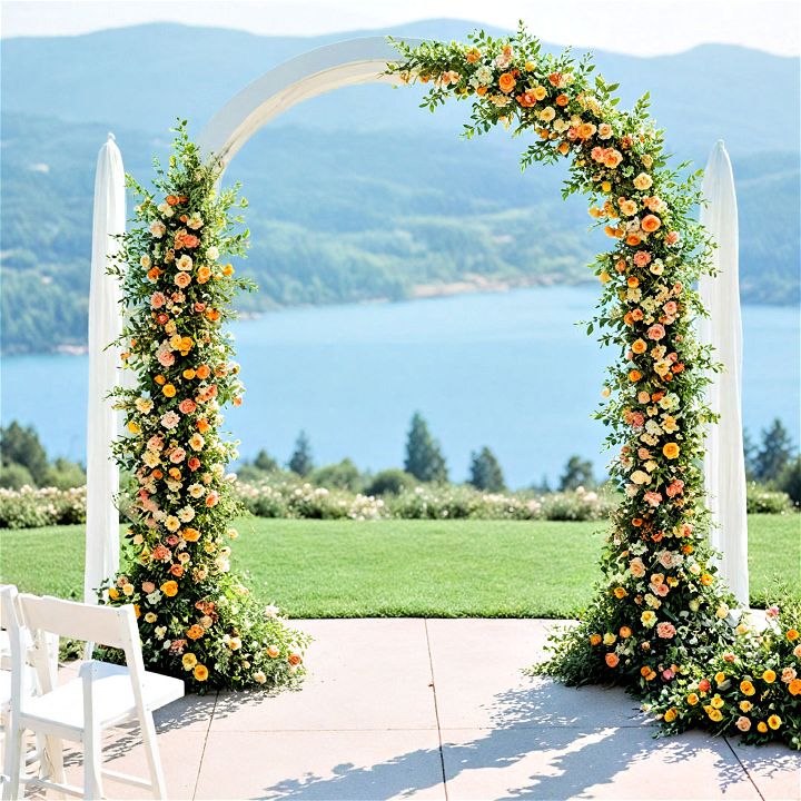 asymmetrical arch for an artistic backdrop